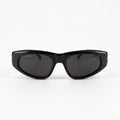 Balenciaga 0095S – Armação em Preto com Lente Cinzenta Uniforme (001) Tamanho 53