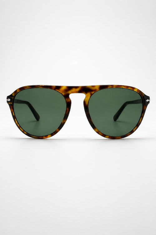 Persol PO3302-S – Armação Havana com Lente Verde Uniforme (24/731) Tamanho 55