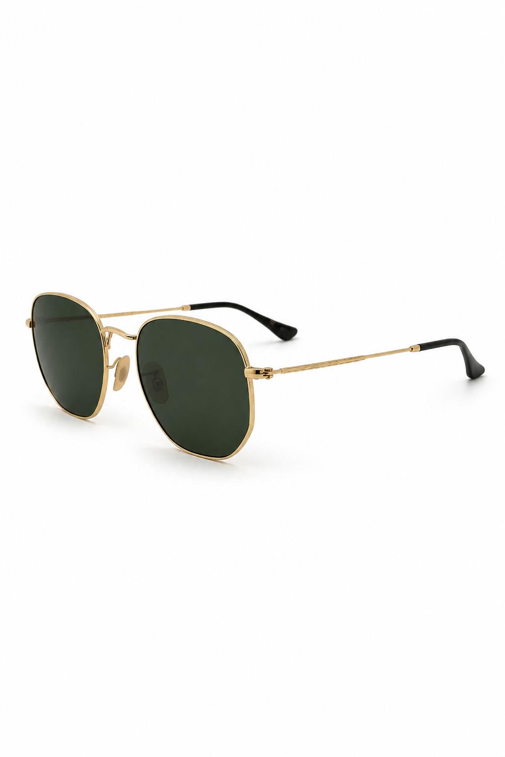 Ray-Ban RB3548-N Armação em metal dourado com Lente Verde (001) Tamanho 54