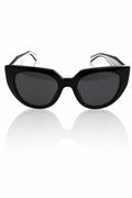 Prada SPR14W - Armação em Acetato Preto e Branco com Lente Cinzento Uniforme (09Q-5S0) Tamanho 52